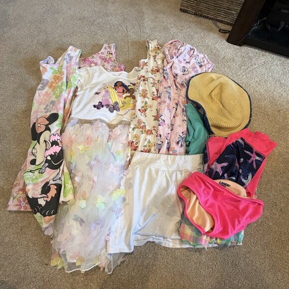 Girls Clothes Bulk Lot Disney Princess Summer Spring Size 8 Jumping Beans Knit - Picture 2 of 16